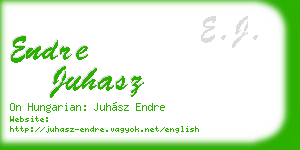 endre juhasz business card